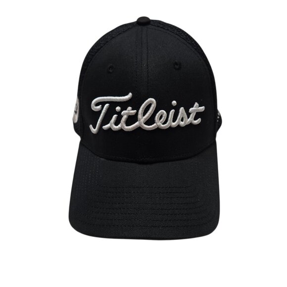 Titleist FJ Hat Cap Fitted Mens Large XLarge Black Mesh Golf Pro V1 New Era - Picture 2 of 10